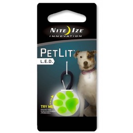 Брелок PetLit - Lime Paw/WHT LED