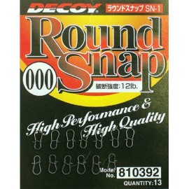Застежка Decoy Round Snap 00, 18lb, 13 шт