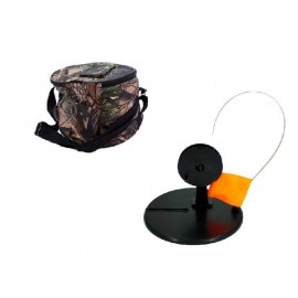 Жерлица в СУМКЕ с прямой стойкой с кат. цв.черный (уп.10шт)