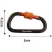 Карабин Naturehike d-type 8cm с блокировкой NH15A008-D (Black)
