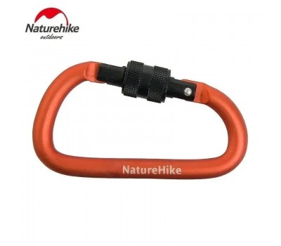 Карабин Naturehike d-type 8cm с блокировкой NH15A008-D (Orange)