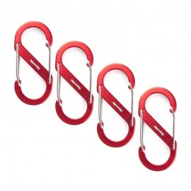 Карабин Naturehike S-Type NH20GS004 Red 4cm (4шт)