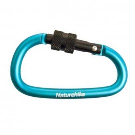 Карабин Naturehike d-type 8cm с блокировкой NH15A008-D (Blue)
