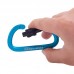 Карабин Naturehike d-type 8cm с блокировкой NH15A008-D (Blue)