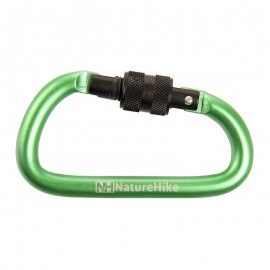 Карабин Naturehike d-type 8cm с блокировкой NH15A008-D (Green)