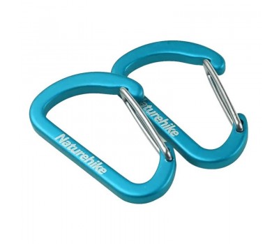 Карабин Naturhike D-shaped 4cm (2packs) NH15A004-H (Blue)