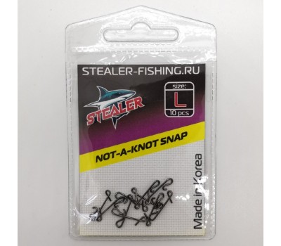 Безузловая застежка STEALER NOT-A-KNOT SNAP L (10 шт.)
