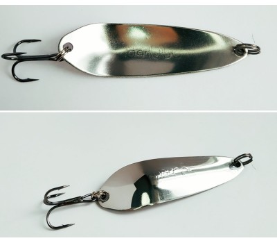 Блесна колебалка Крестоносец цвет серебро длина 65мм, 8гр.(глянцевая)