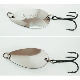 Блесна колебалка Ложка цвет серебро длина 45мм,13 гр.(глянцевая)