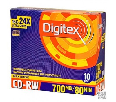 CD-RW80 Digitex 700mb slim (10pcs) 16-24x