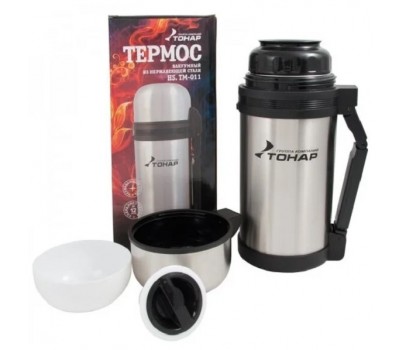Термос HS.TM-011 1200ML (дополн.пласт.чашка, скл.ручка, ремень) TONAR