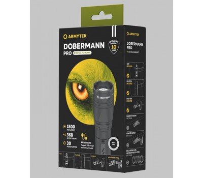 Фонарь Armytek Dobermann Pro Magnet USB Белый