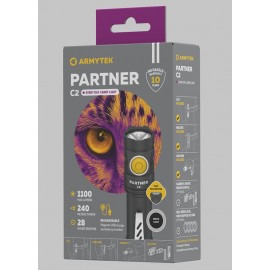 Фонарь Armytek Partner C2 Magnet USB Белый