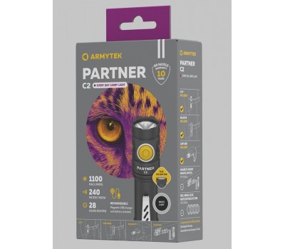 Фонарь Armytek Partner C2 Magnet USB Белый
