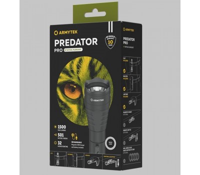 Фонарь Armytek Predator Pro Magnet USB Белый