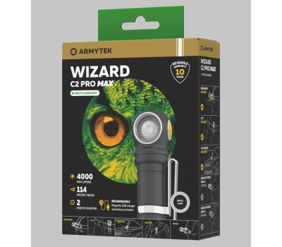 Фонарь Armytek Wizard C2 Pro Max Белый