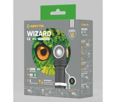Фонарь Armytek Wizard C2 WG Magnet USB Белый