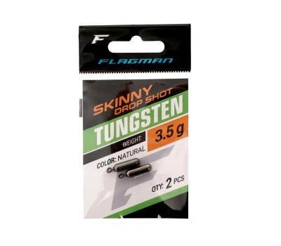 Грузило вольфрамовое Flagman Tungsten Skinny Drop Shot 3.5г