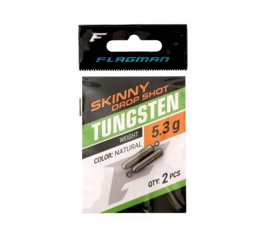 Грузило вольфрамовое Flagman Tungsten Skinny Drop Shot 5.3г