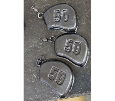 грузило KM искусственный камень 50g №4 черный