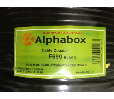 Кабель Alphabox F690 305m Black