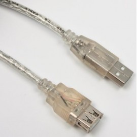 Удлинитель USB 2.0 c 2 фильтром, прозрачный 10м TT0300-1-10