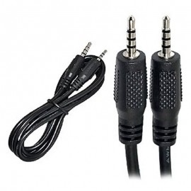 кабель DeTech AUX 3.5mm pin 4 POLE M/M 1М