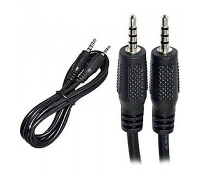 кабель DeTech AUX 3.5mm pin 4 POLE M/M 1М