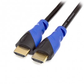 Кабель DeTech HDMI A-A V1.4 Black-Blue 3M