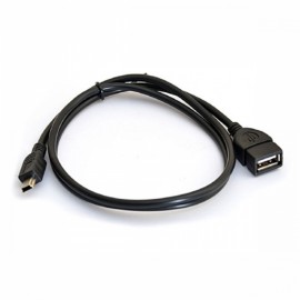 Кабель DeTech USB 2.0 AF/Mini-B (5pin) OTG 0,8m