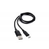Кабель DeTech USB 2.0 AM-type c bl...