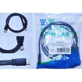Кабель HDMI-HDMI 19PM/M    1.5m  прозрачный BK  Y-Y  плоский TT816.1
