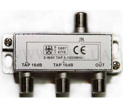 TAP 2/16  2- Way  5-1000 MHz