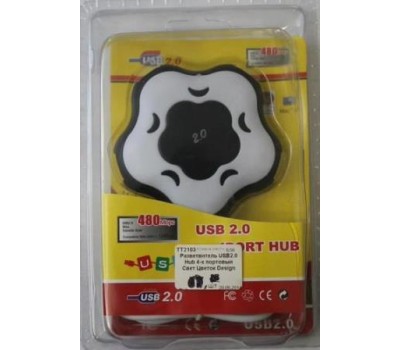 Разветвитель USB2.0 Hub 4-х портовый  Свет Цветок Design