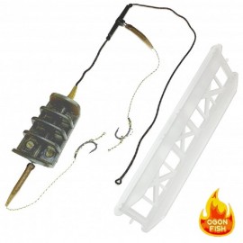Карповый монтаж OGON FISH #1  METHOD RIVER  80 gr  2 Teflon hook#6 for boiles Leadcore CLIMAX - 45lb