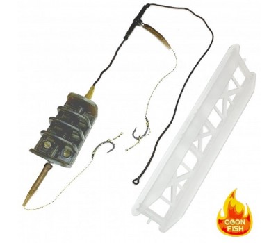 Карповый монтаж OGON FISH #1  METHOD RIVER  90 gr  2 Teflon hook#6 for boiles Leadcore CLIMAX - 45lb