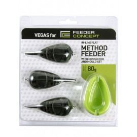 Кормушки фидер. FC Vegas Flat METHOD 80г 3шт. и уплот. набор