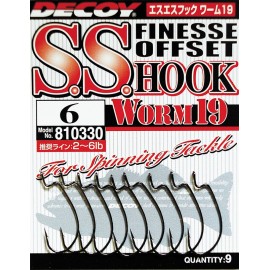 Крючок Decoy S.S. Hook Worm 19 6, 9шт Крючок Decoy S.S. Hook Worm 19 6, 9шт