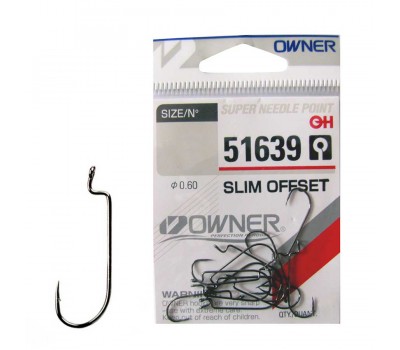 Офсетный крючок OWNER 11шт SLIM OFFSET 51639-12