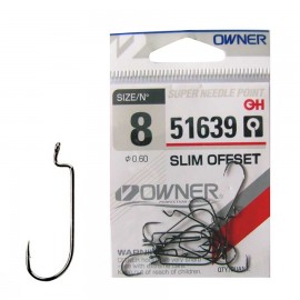 Офсетный крючок OWNER 9шт SLIM OFFSET 51639-8
