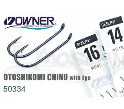 Одинарный крючок OWNER 15шт кольцо Black Chrome 50334-14