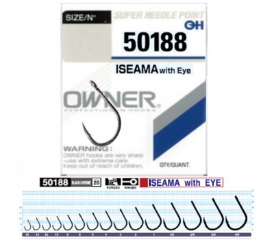 Одинарный крючок OWNER 8шт кольцо Black Chrome 50188-6