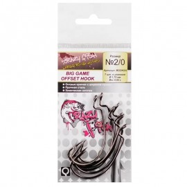 Офсетный крючок Crazy Fish Big Game Offset Hook №2/0 7 шт