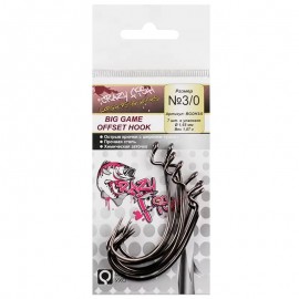 Офсетный крючок Crazy Fish Big Game Offset Hook №3/0 7 шт