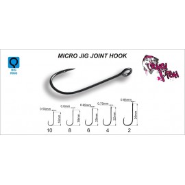 Одинарный крючок Crazy Fish Micro Jig Joint Hook №8 10 шт