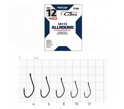 Крючки Cobra ALLROUND сер. CA112 разм.010 10шт.