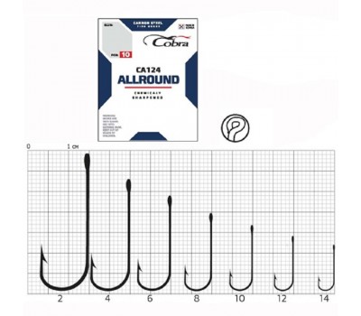 Крючки Cobra ALLROUND сер. CA124 разм. 010 10шт.