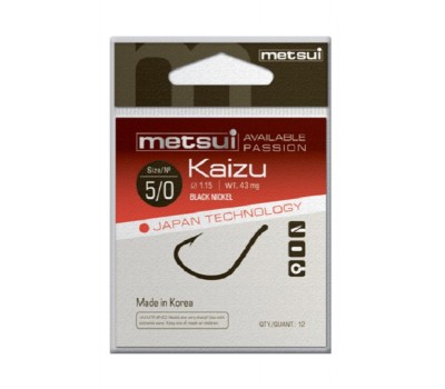 Крючки metsui kaizu цвет bln, размер № 10, в уп. 12 шт.