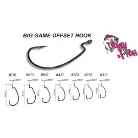 Офсетный крючок Crazy Fish Big Game Offset Hook №2/0 1 шт