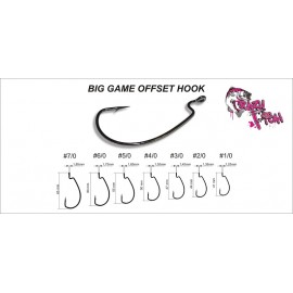Офсетный крючок Crazy Fish Big Game Offset Hook №5/0 5 шт